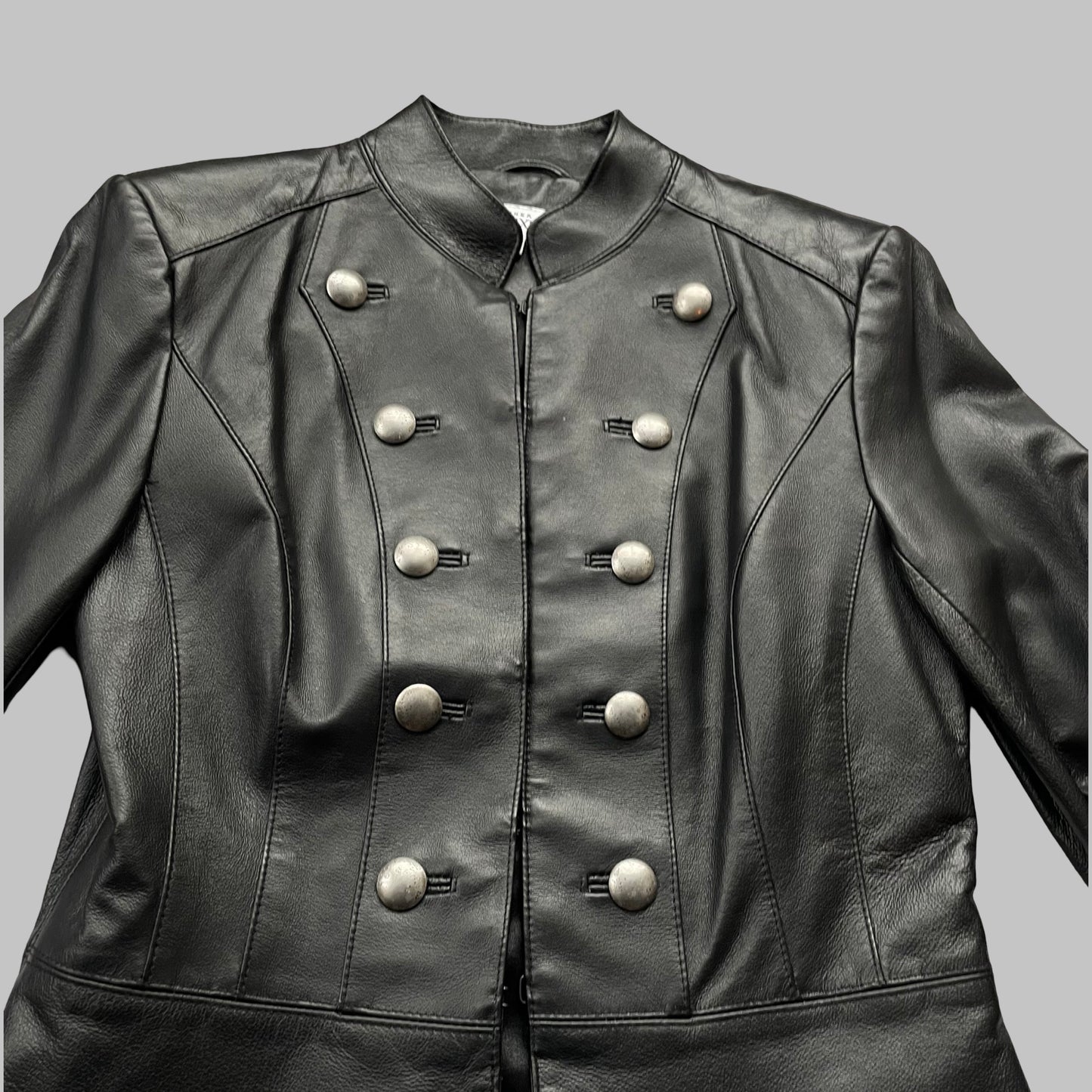 Officer leather jacket.