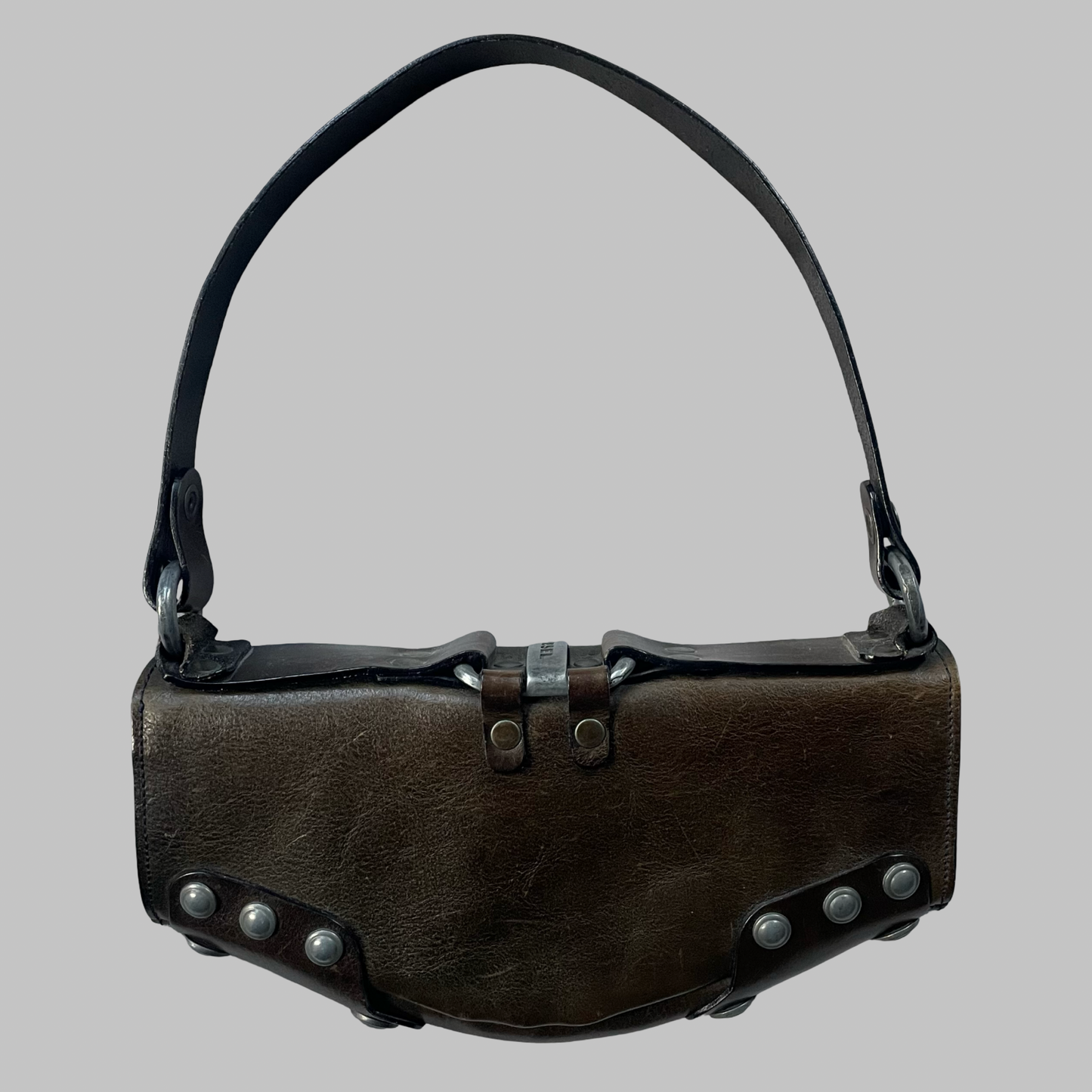 SOLD - Diesel medieval brown leather bag.