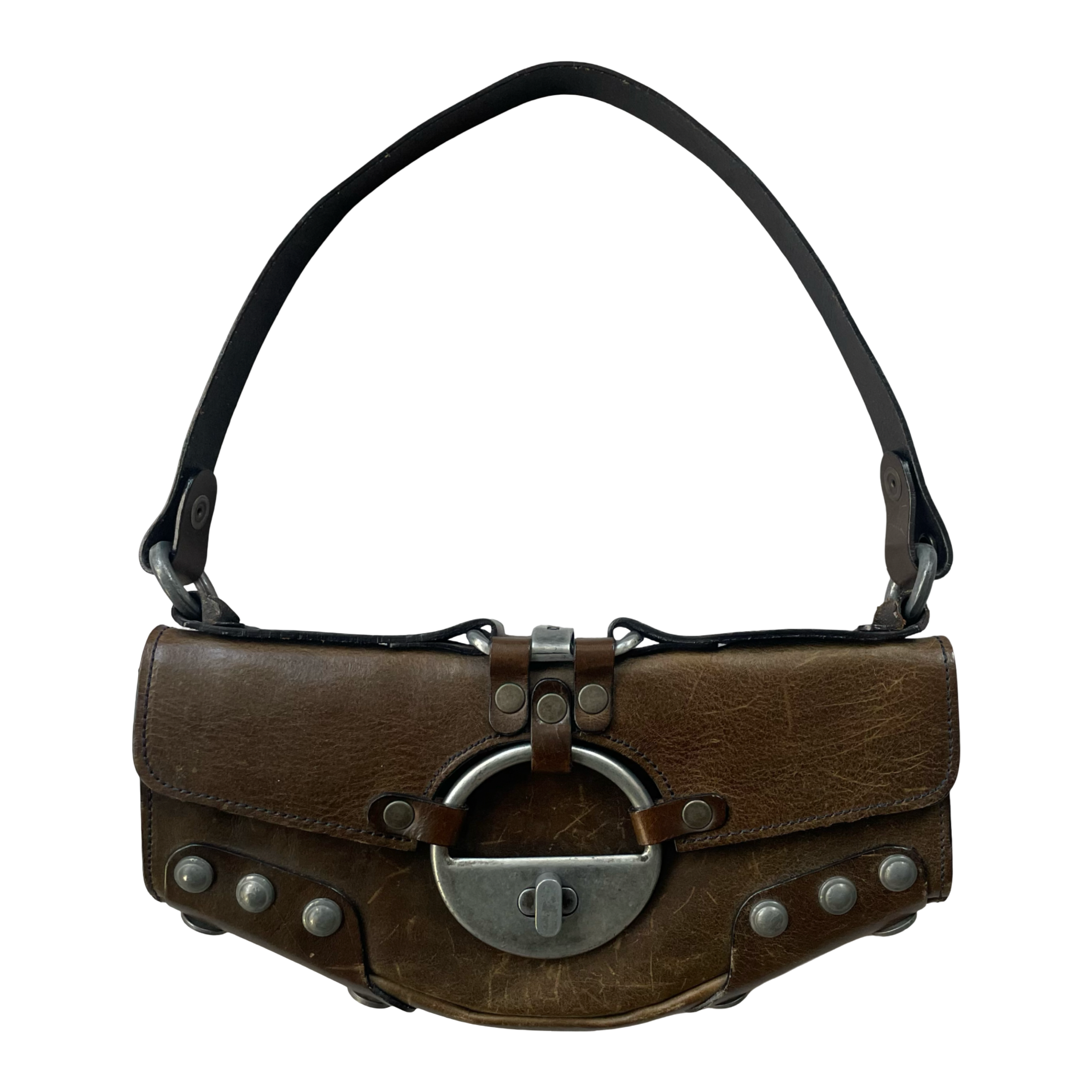 SOLD - Diesel medieval brown leather bag. – Archive Obscure