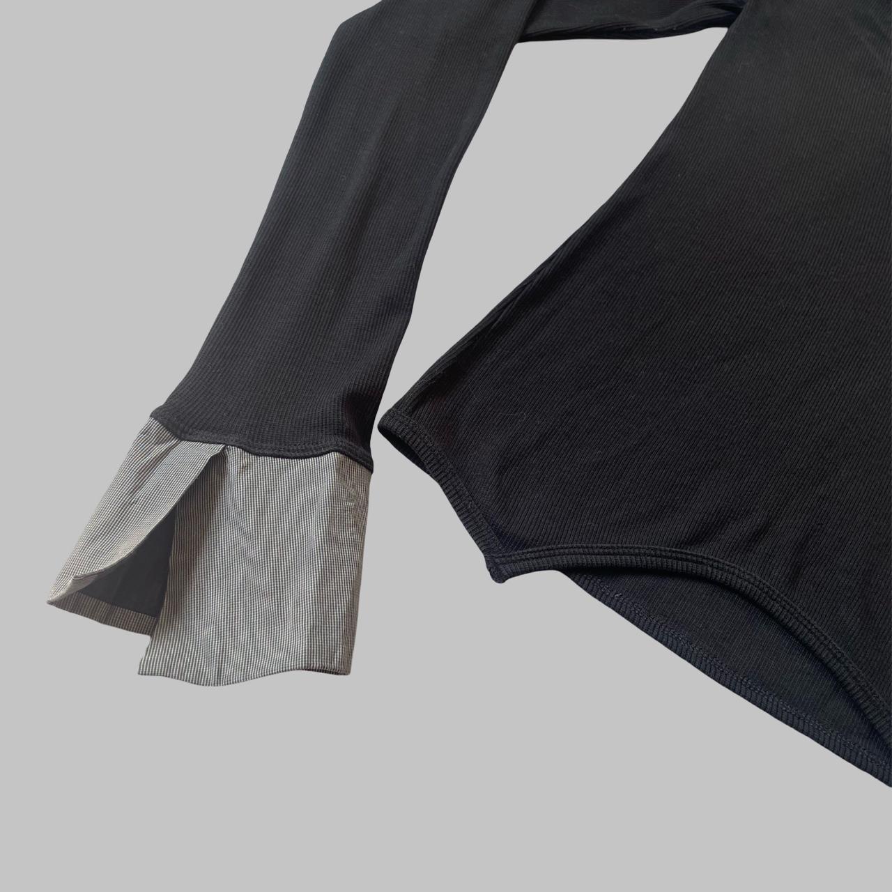 Cop Copine vintage black buttoned collared top.