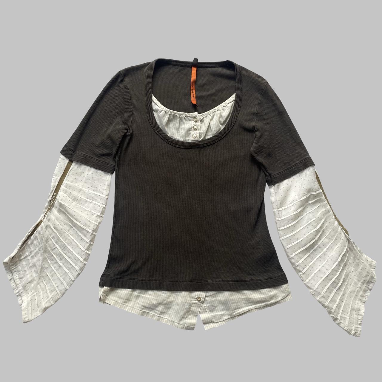Cop copine milkmaid layered-effect top.