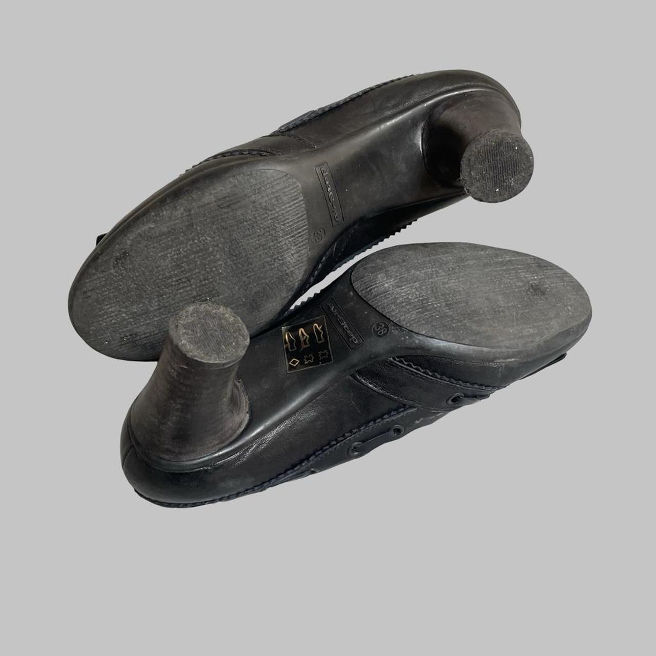 Vintage A.S.98 leather heeled loafers.