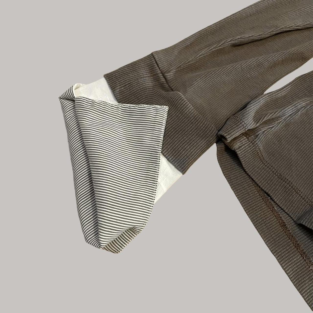 Cop copine khaki taupe blouse cotton shirt with integrated scarf.