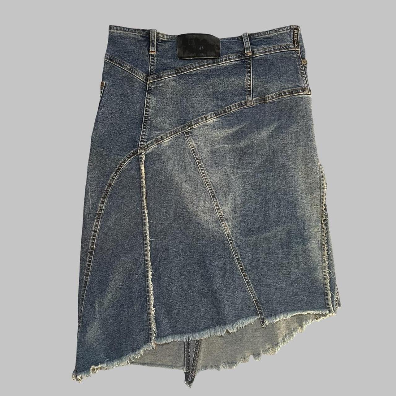 Plein Sud jeans asymmetrical denim skirt.