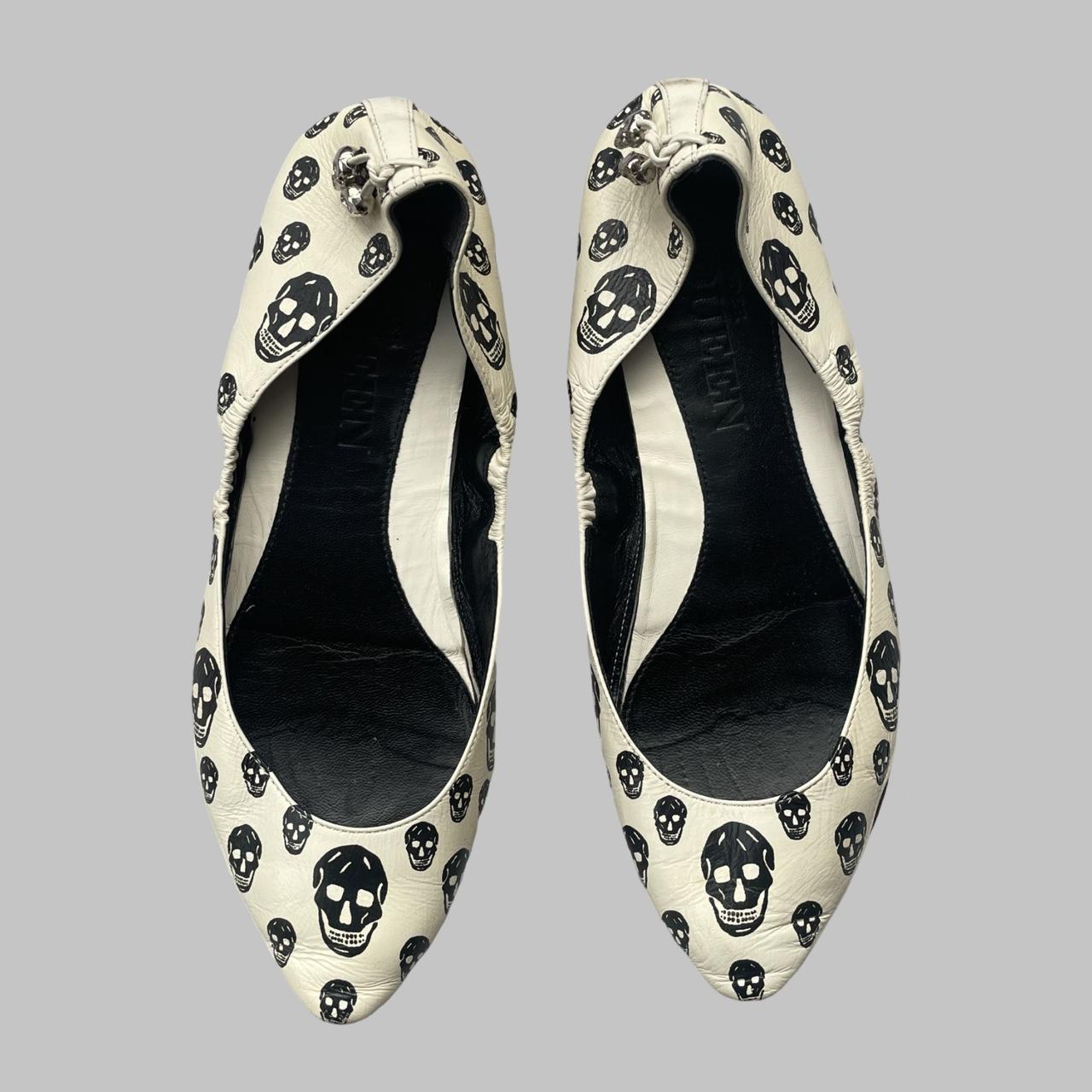 Alexander McQueen skull ballet flats.