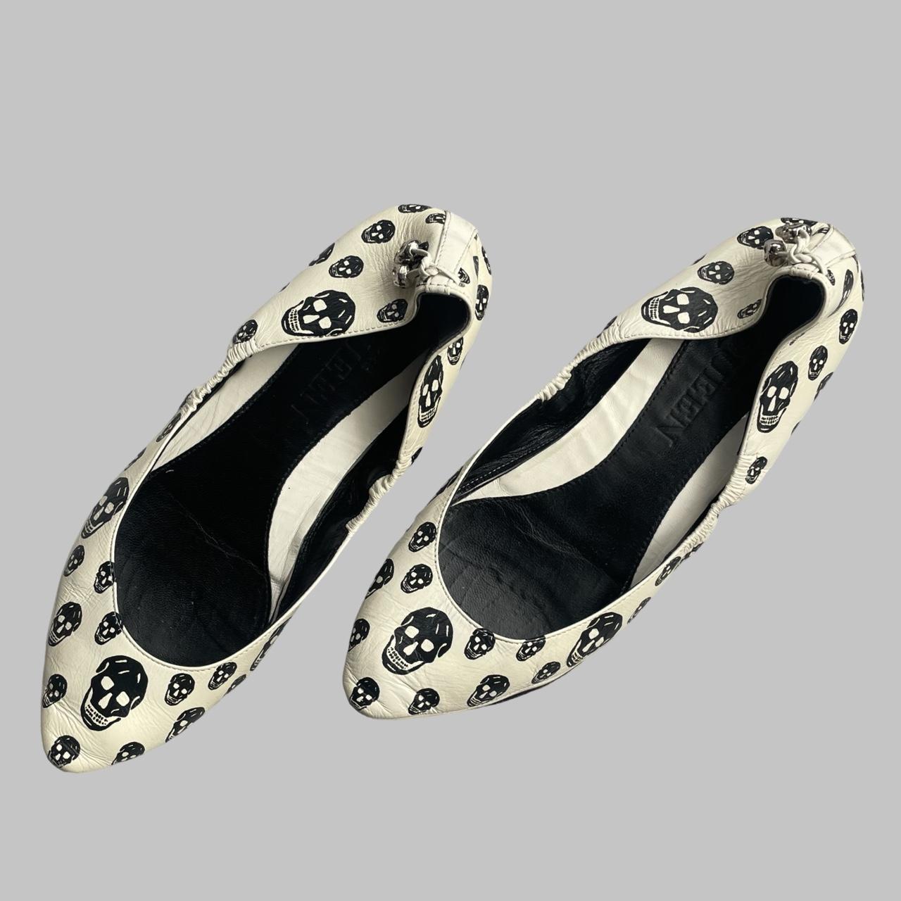 Alexander McQueen skull ballet flats.