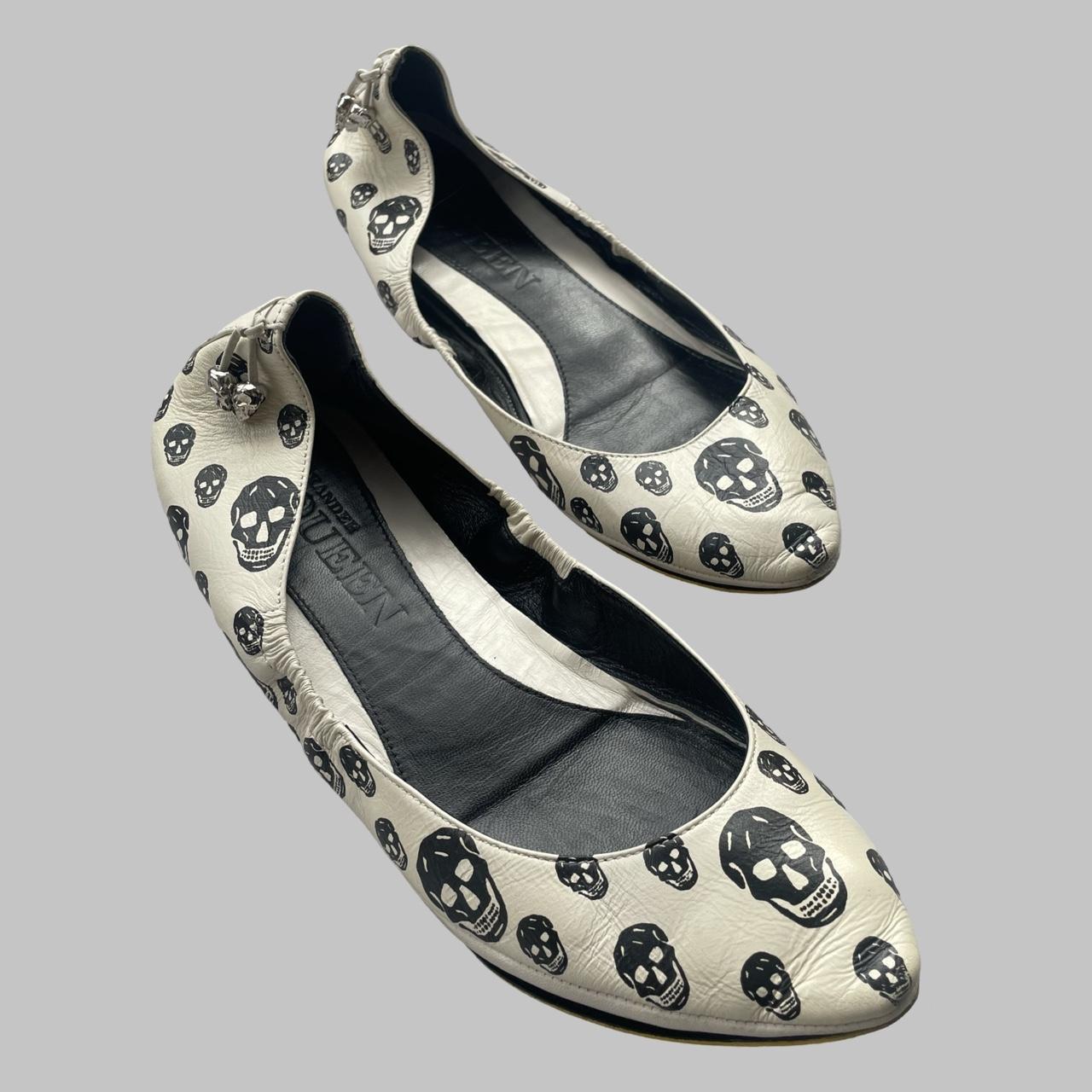 Alexander McQueen skull ballet flats.