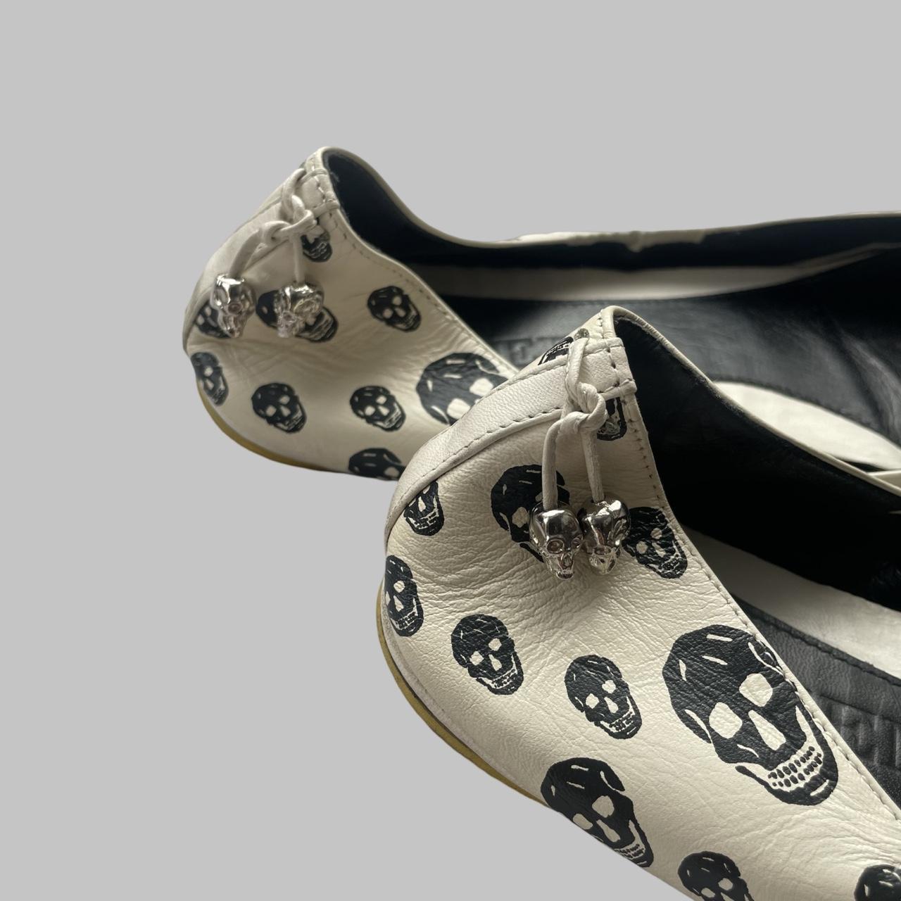 Alexander McQueen skull ballet flats.