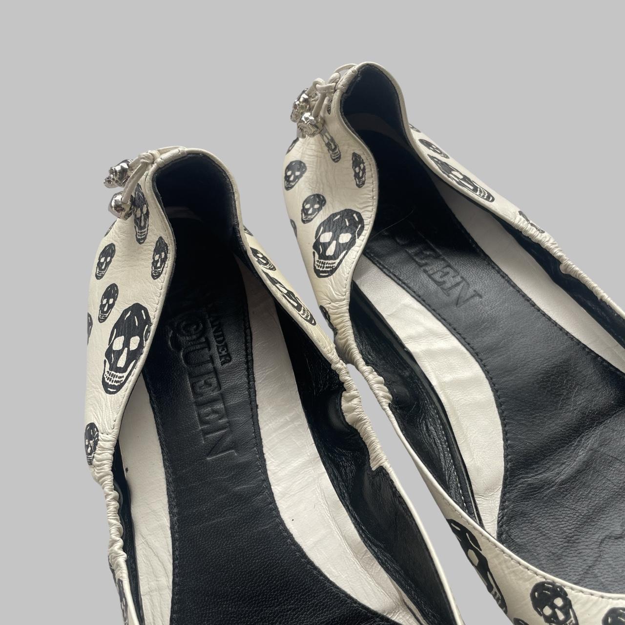 Alexander McQueen skull ballet flats.