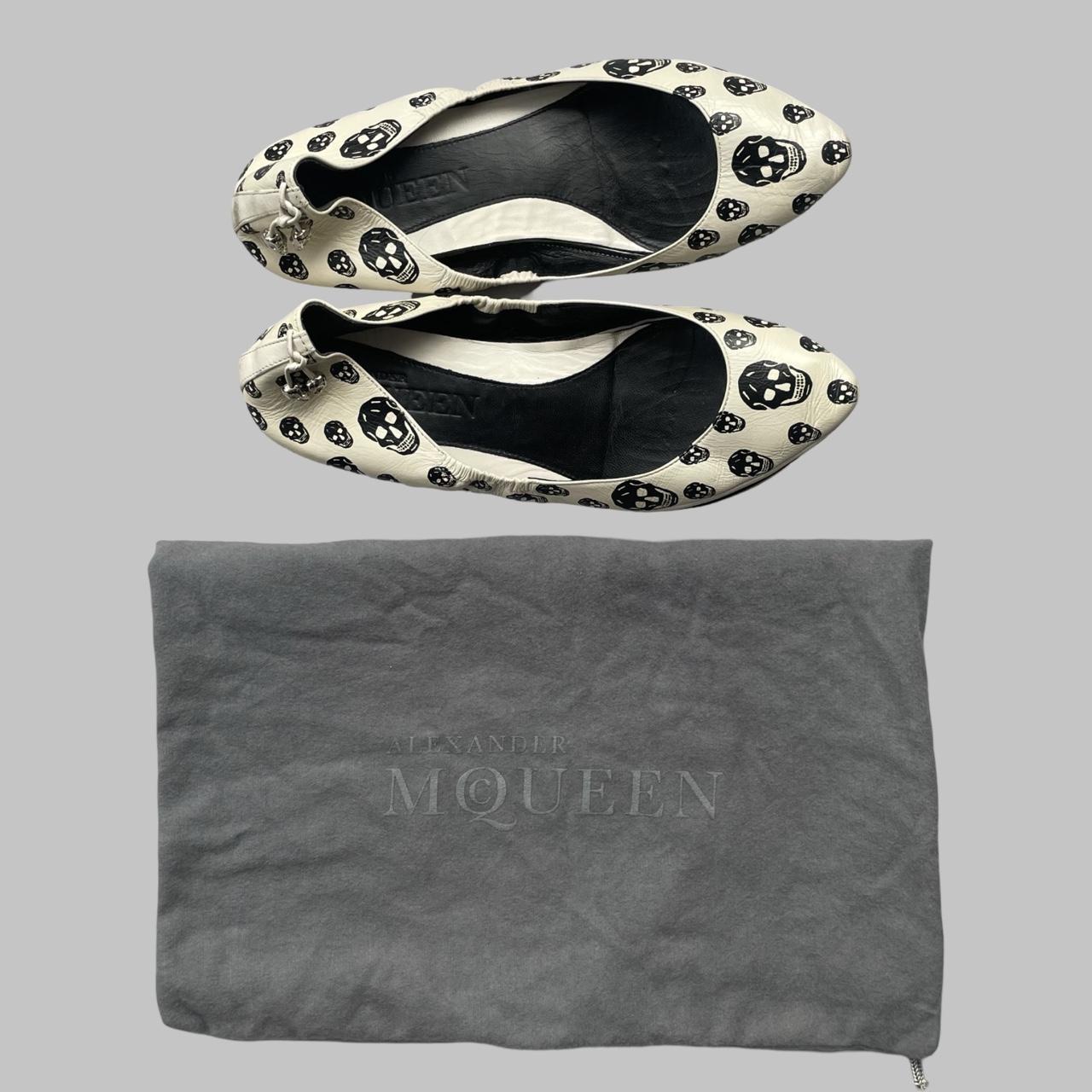 Alexander McQueen skull ballet flats.