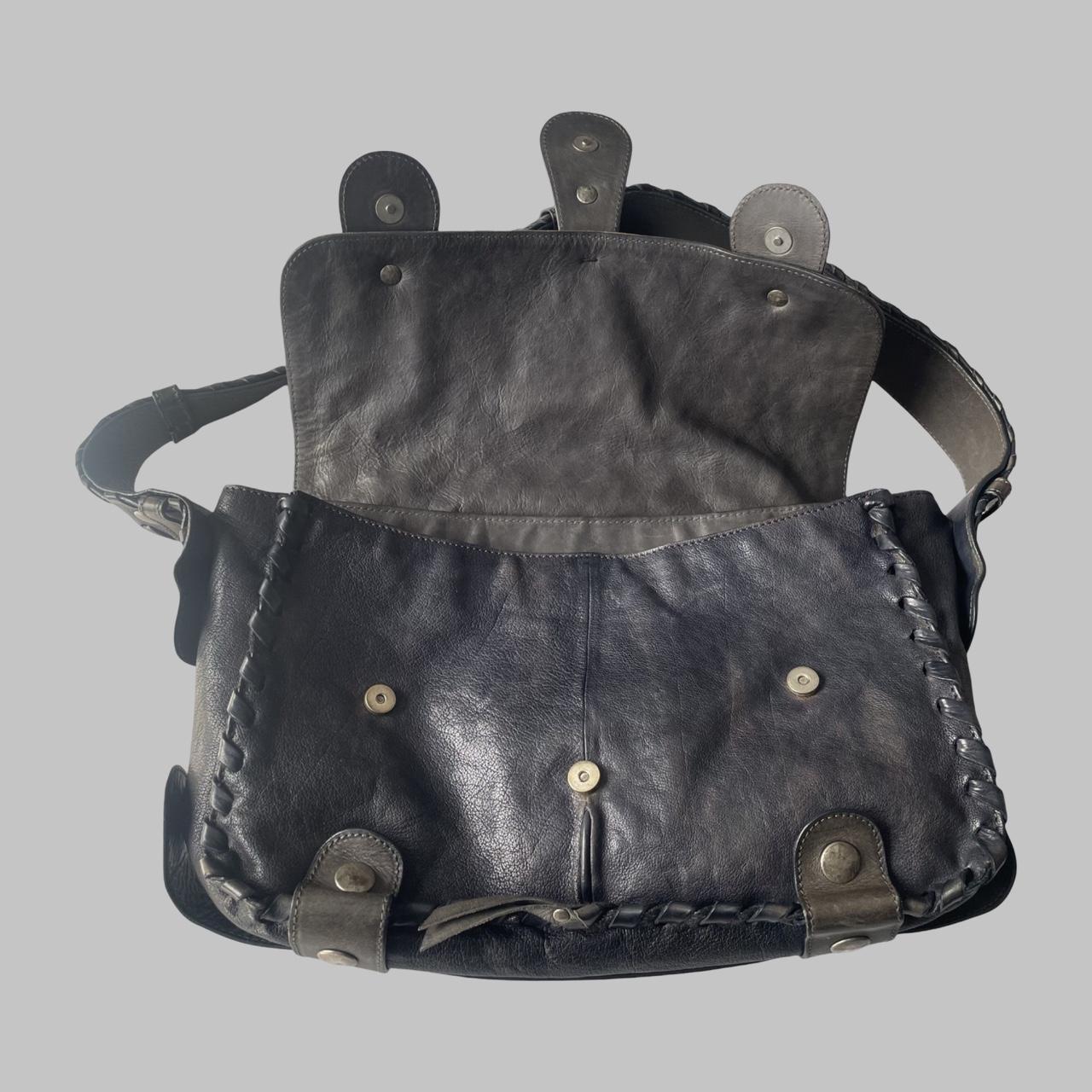 Chloé black and grey leather shoulder bag F04
