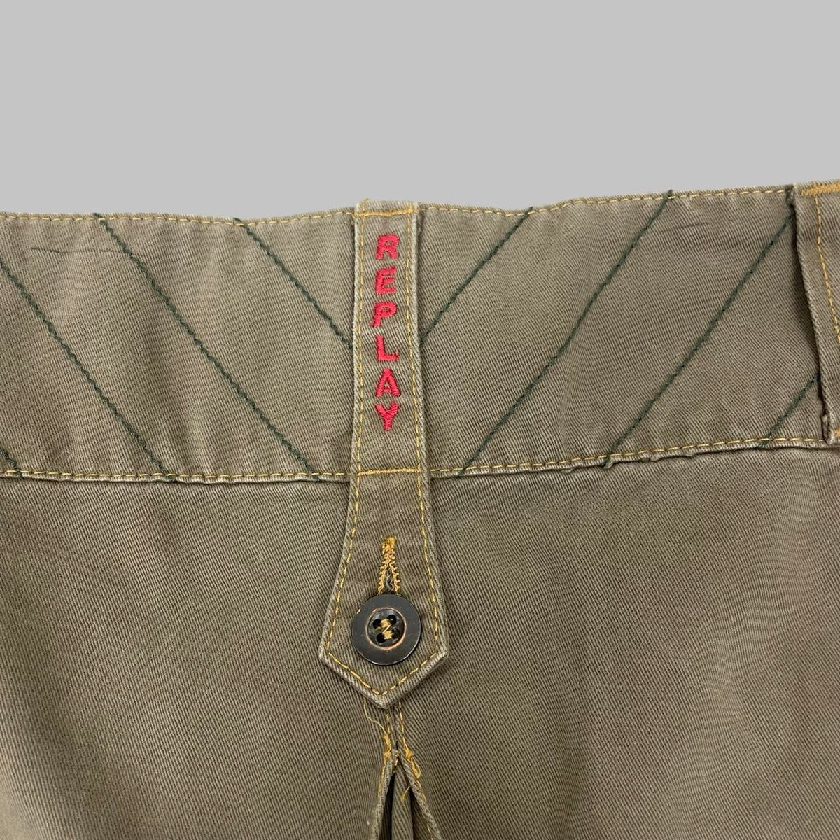Vintage Replay khaki cargo skirt. — photo 4