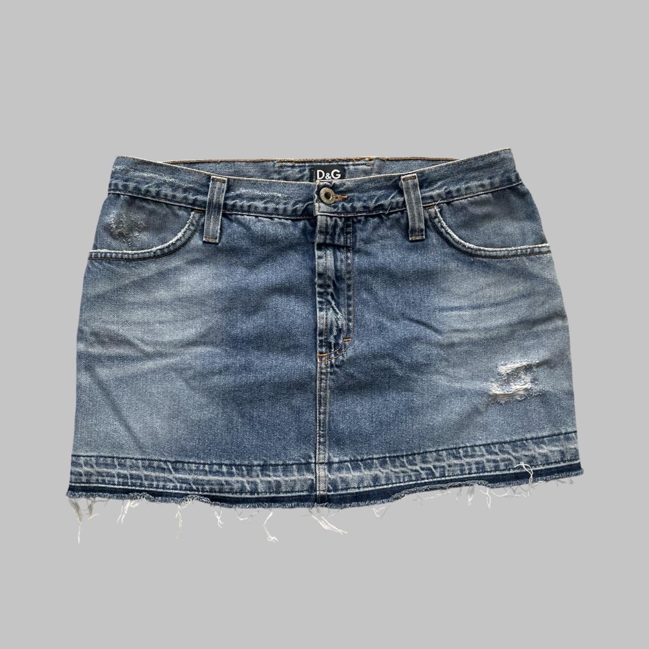Dolce & Gabbana denim mini skirt.
