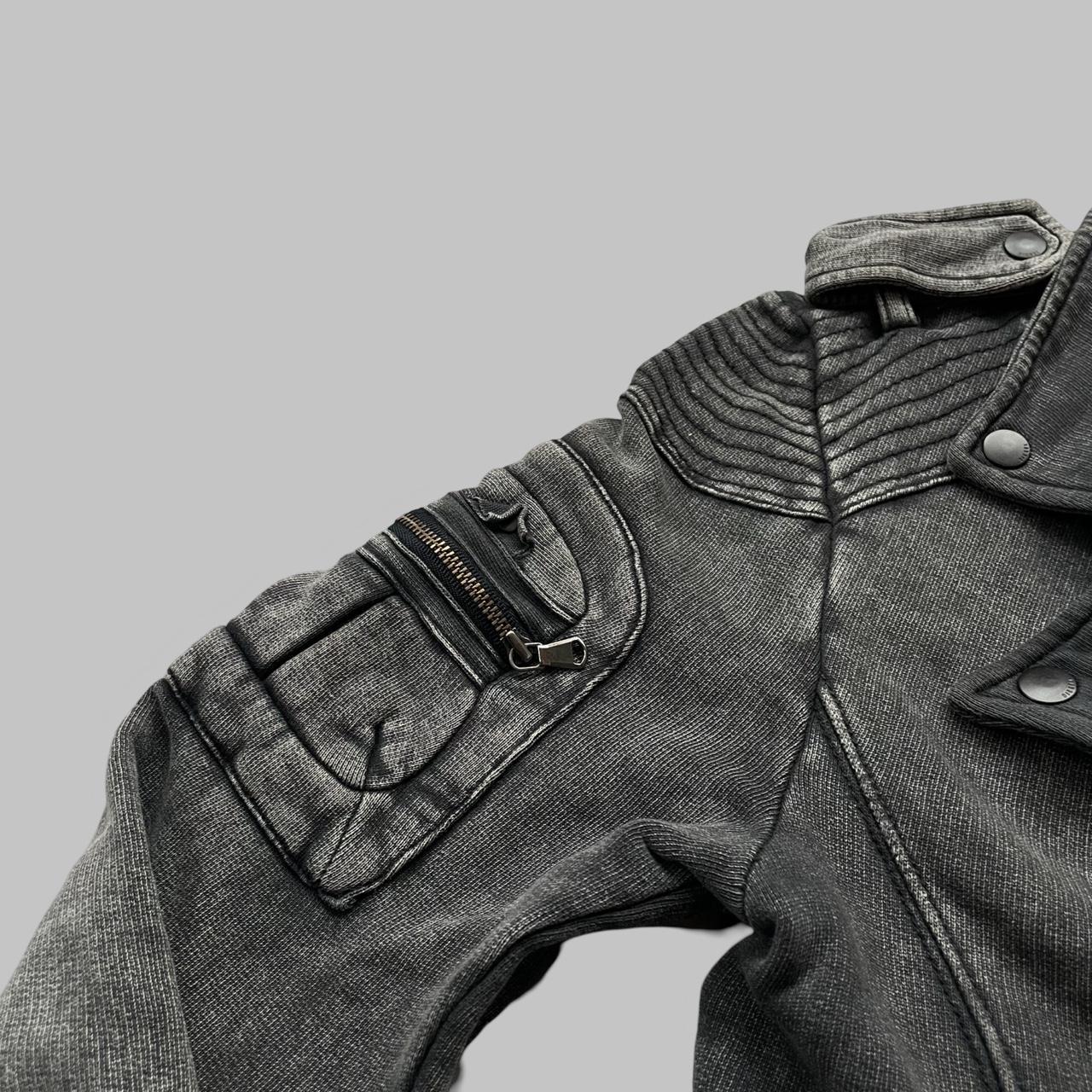 Diesel grey cotton perfecto biker jacket.