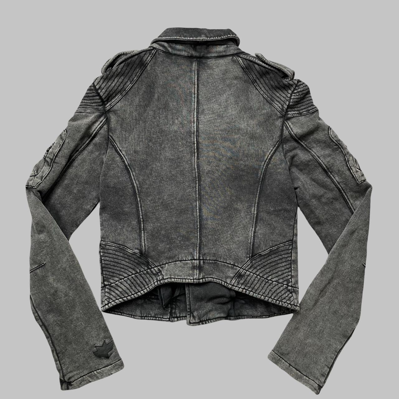 Diesel grey cotton perfecto biker jacket.