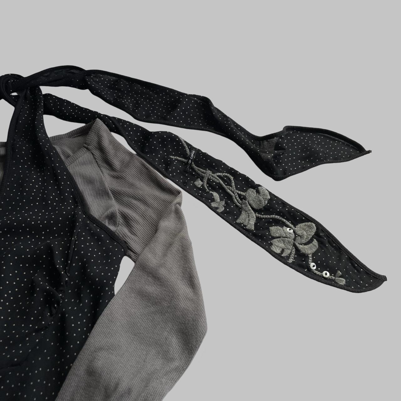 Cop copine layered black and grey polkadots mini dress.