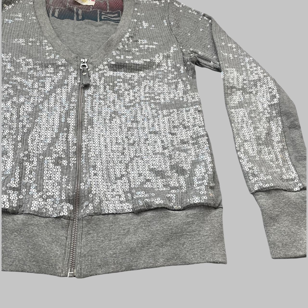 Nolita grey cotton cardigan with sequins.
