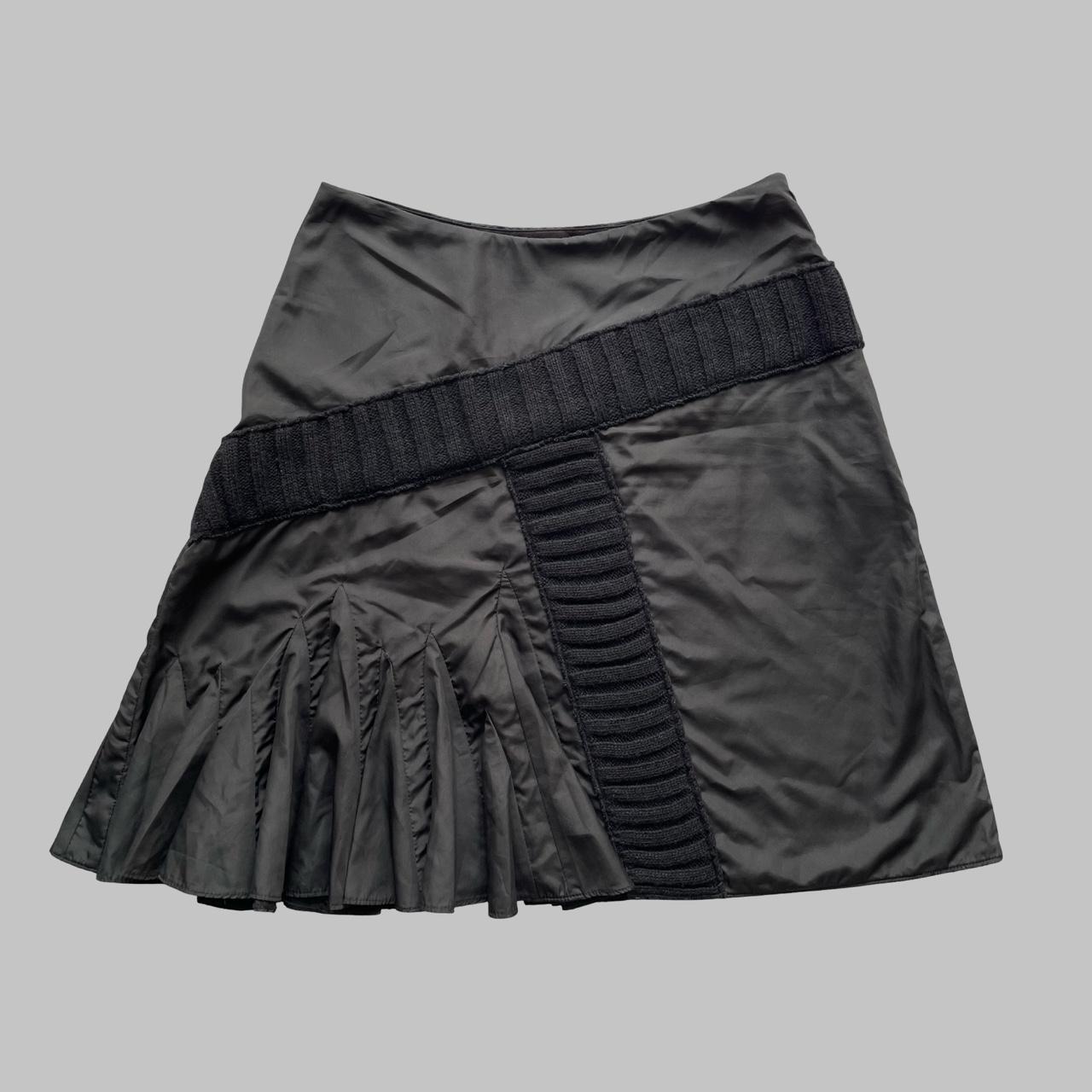 Italian multi-fabric skirt.