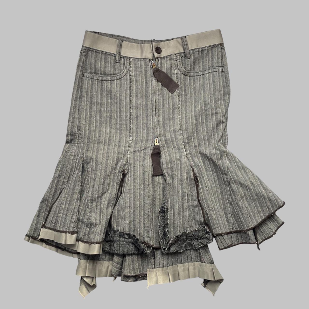 Marithe Francois Girbaud asymmetrical midi skirt.