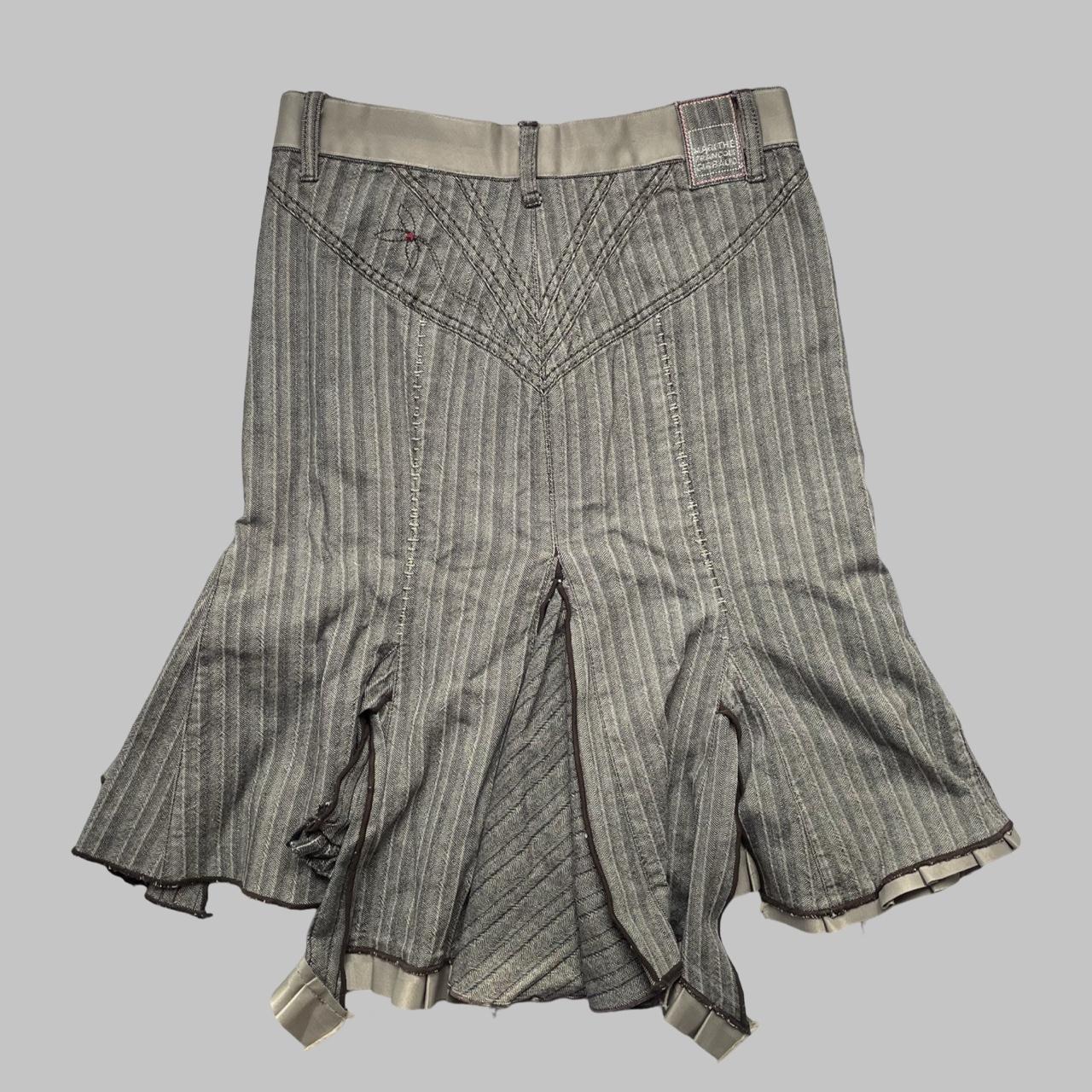 Marithe Francois Girbaud asymmetrical midi skirt.