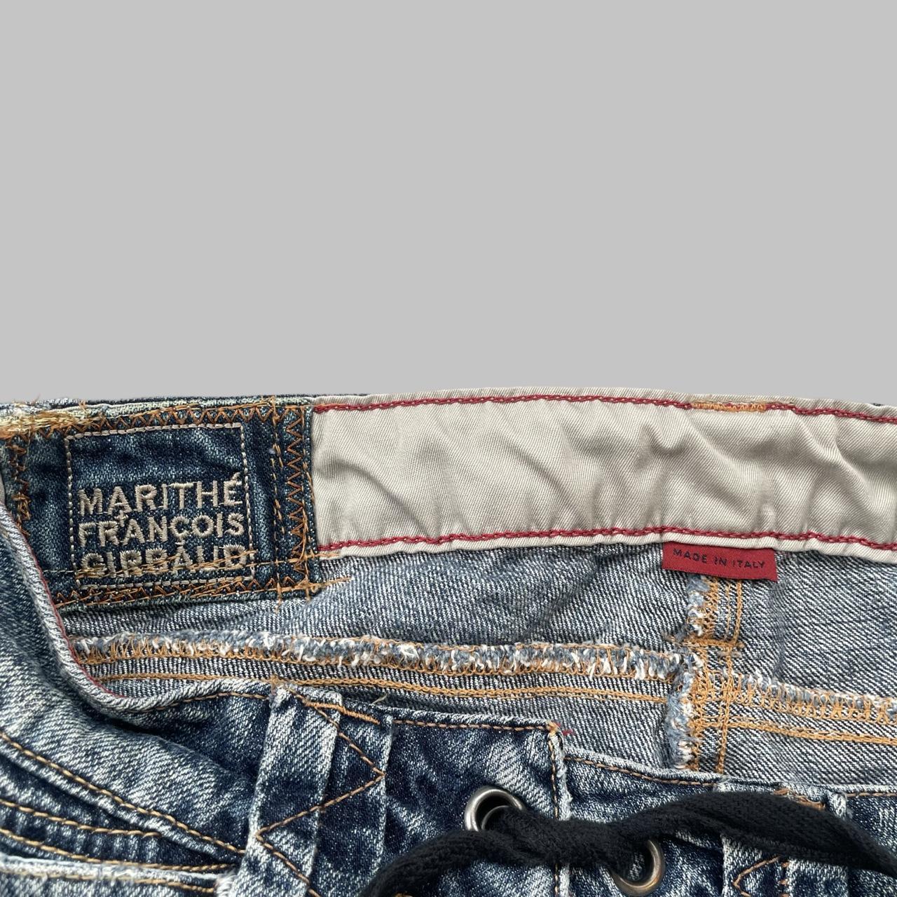 Marithé François Girbaud denim cargo skirt.