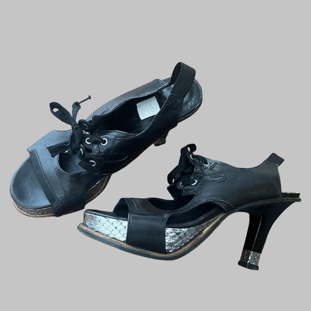Marithé + François Girbaud black and Silver Sandals.