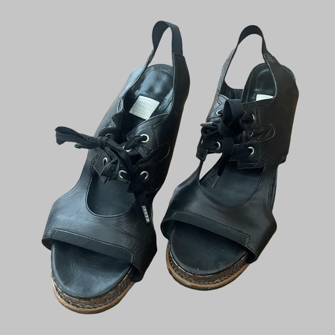 Marithé + François Girbaud black and Silver Sandals.