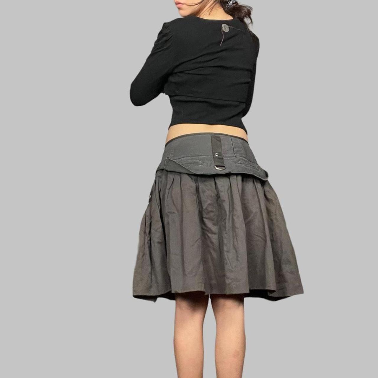 Marithé François + Girbaud denim cargo skirt.