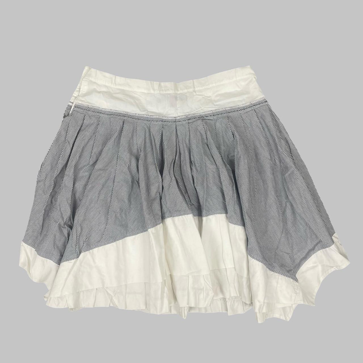 Marithé + François Girbaud striped ruffle skirt.