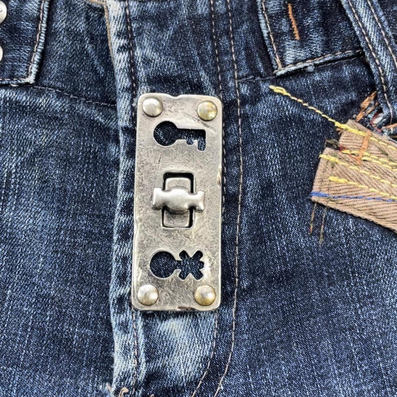 Marithé + François Girbaud denim biker trouser pants.