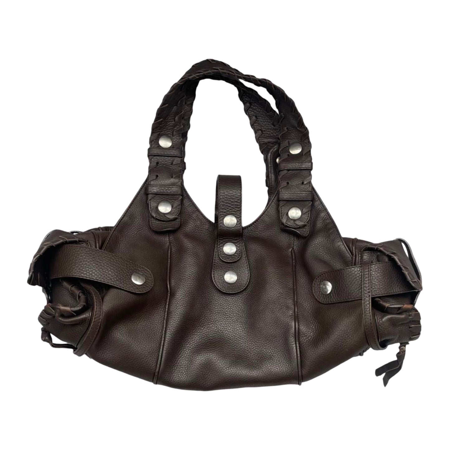 Chloé Brown Silverado leather bag F04.