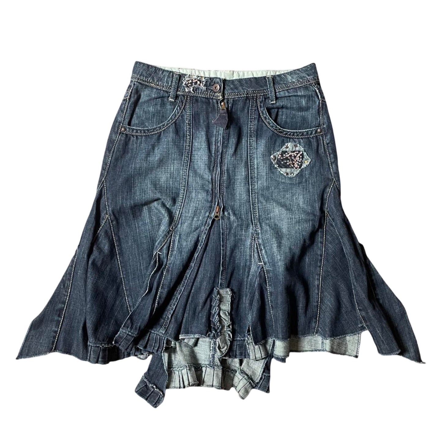 Marithe Francois Girbaud denim skirt.