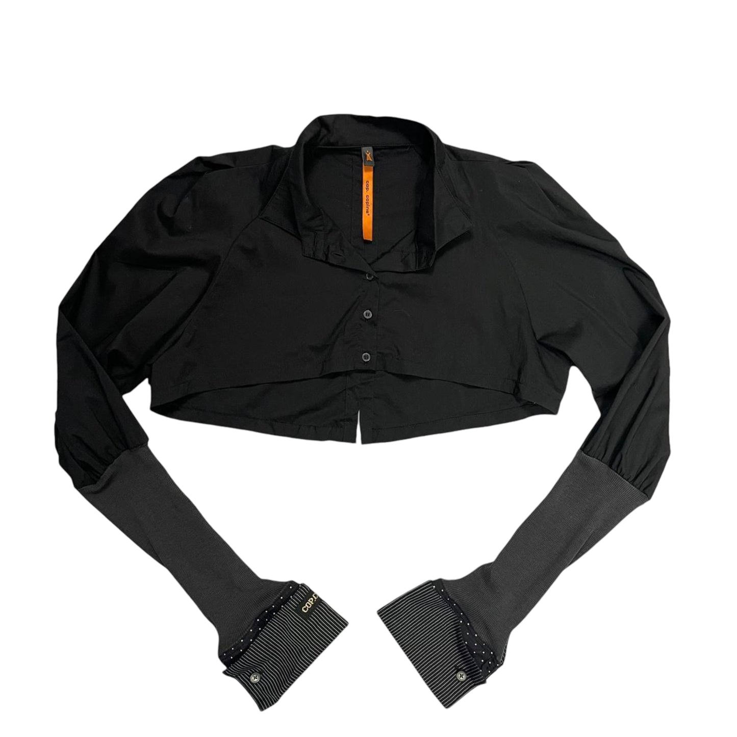 Cop copine micro cropped black shirt.