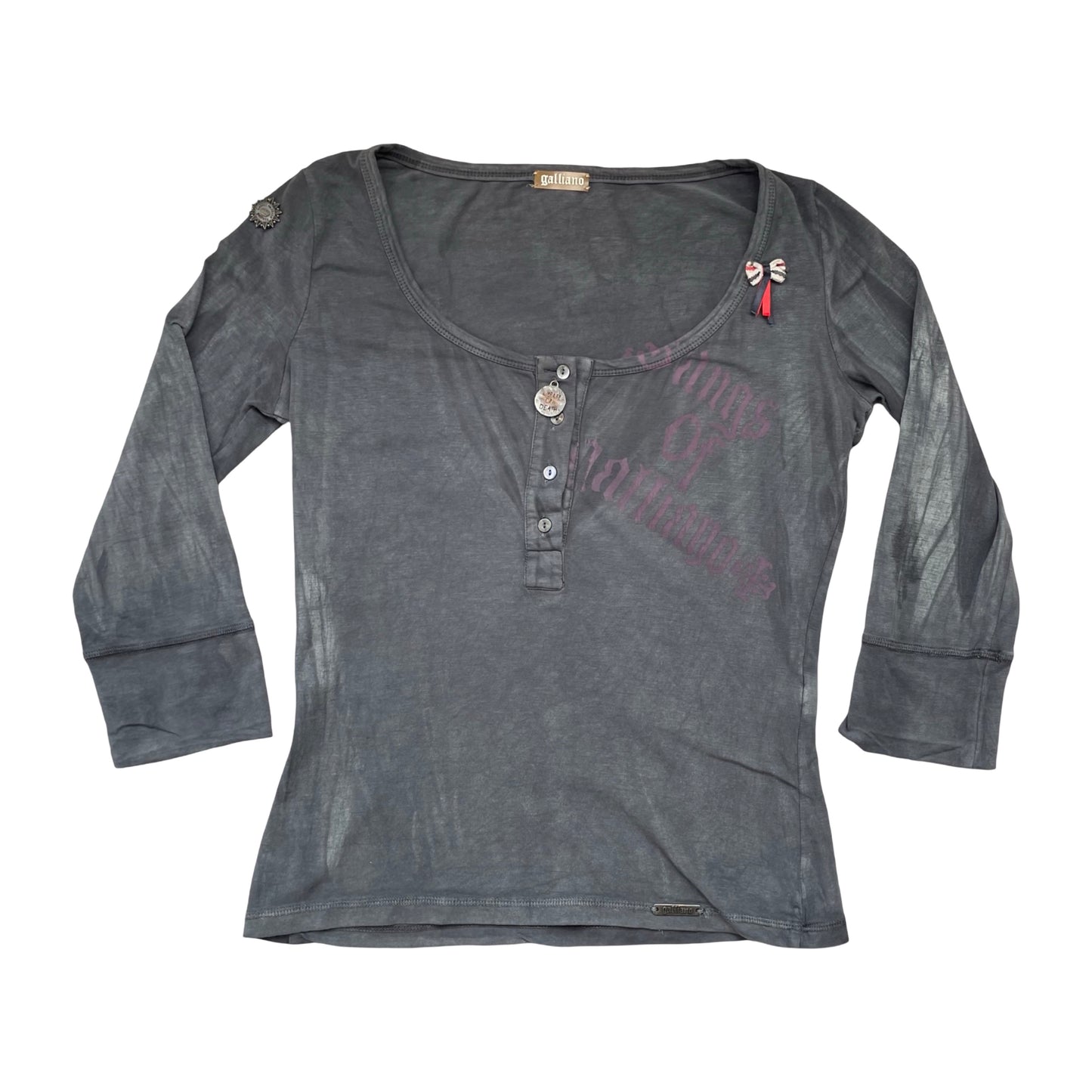 Galliano grey top.