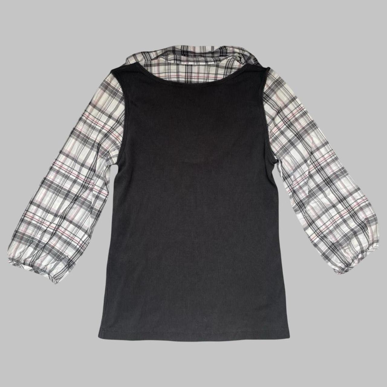 Cop copine plaid milkmaid top.