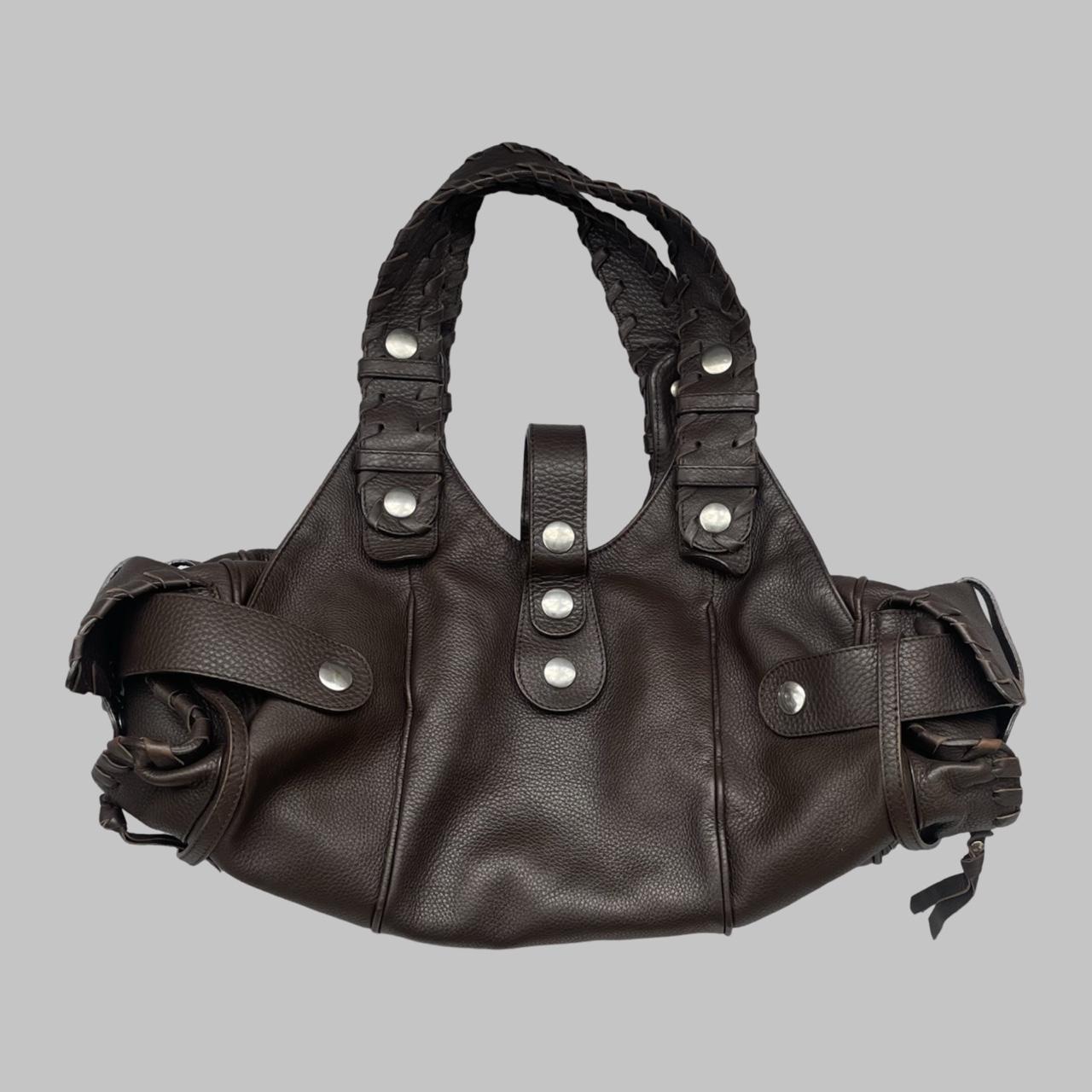 Chloé Brown Silverado leather bag F04.