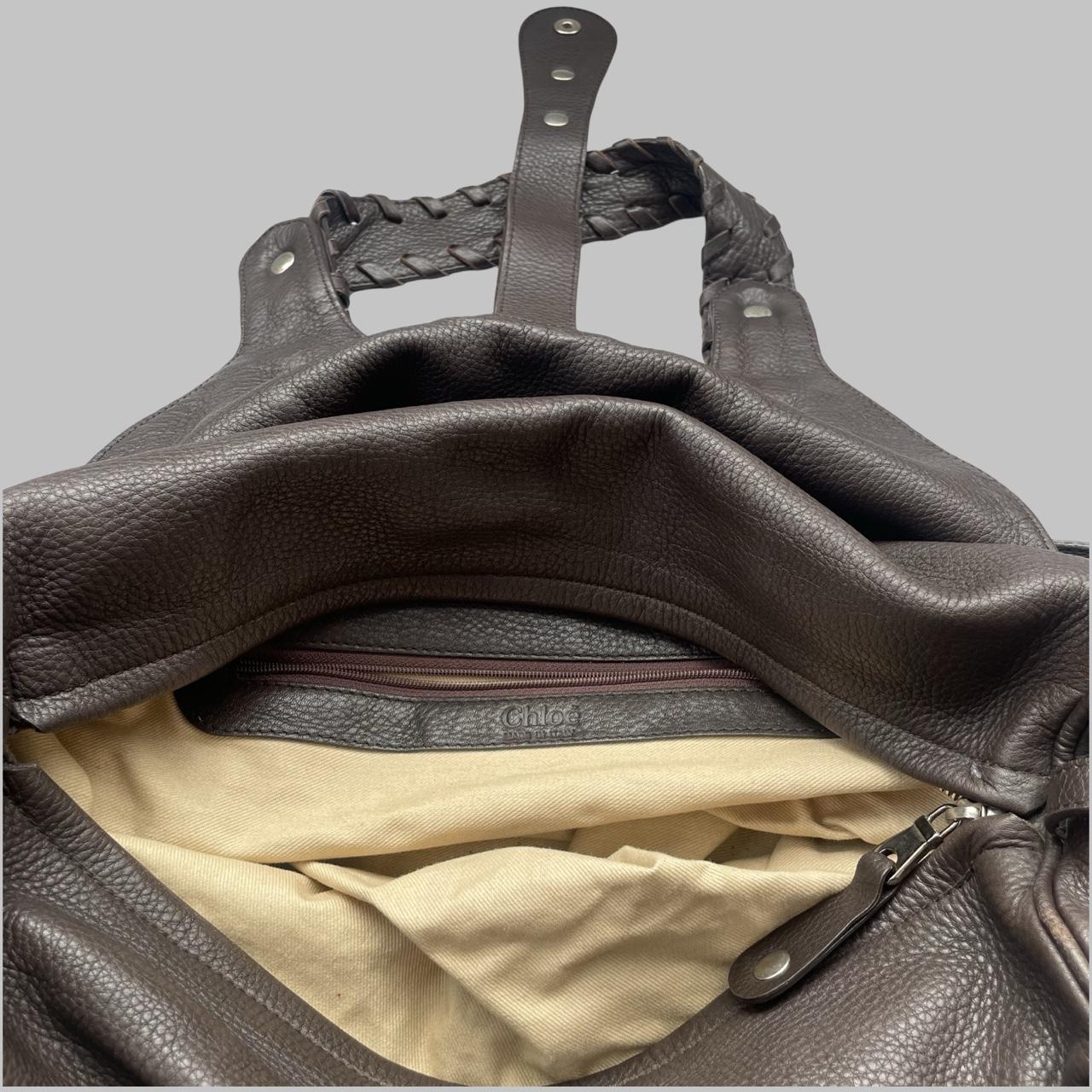 Chloé Brown Silverado leather bag F04.