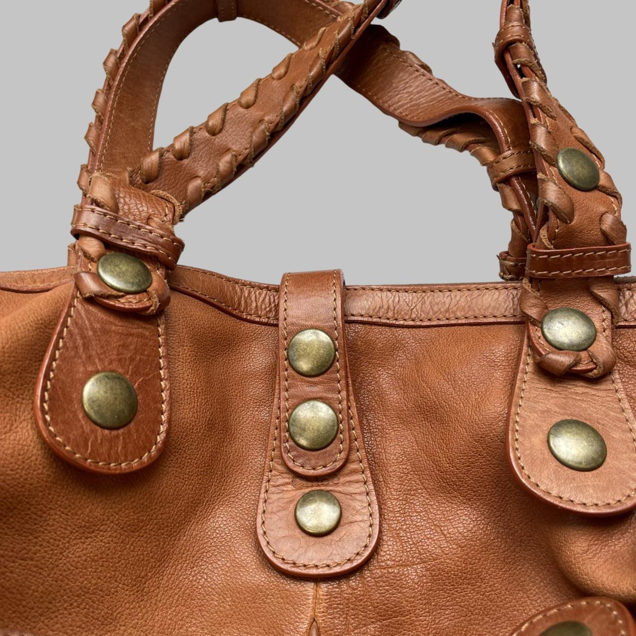 Chloé cognac brown Silverado leather bag F04.