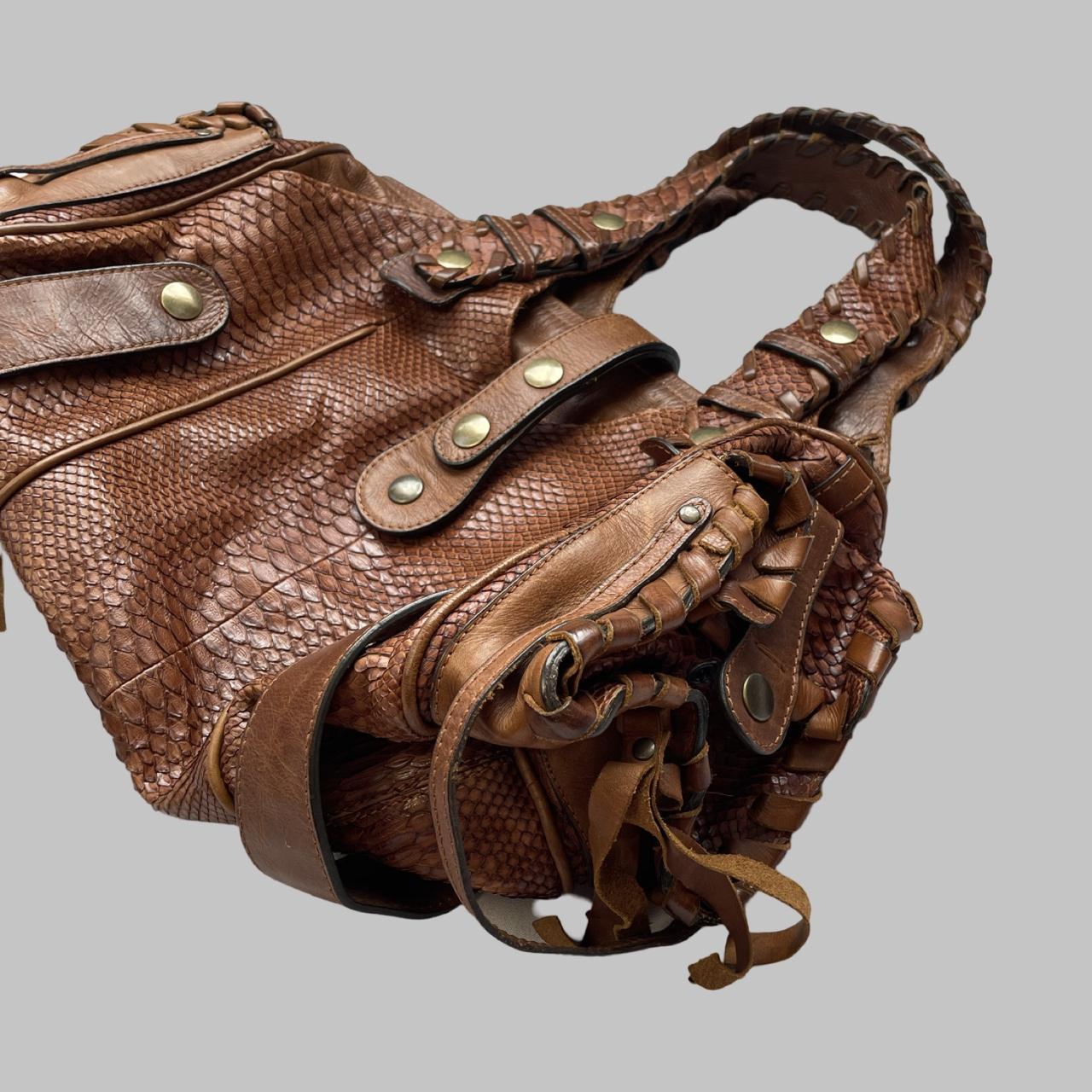 Chloé Python cognac brown Silverado bag F04.