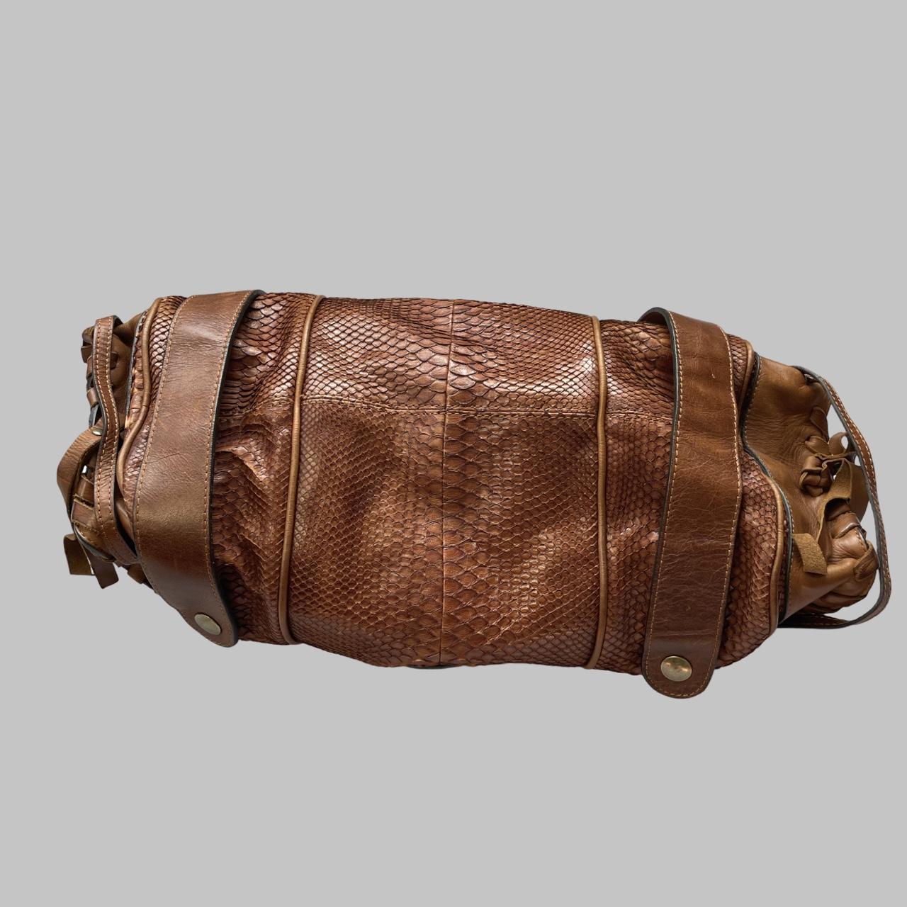 Chloé Python cognac brown Silverado bag F04.