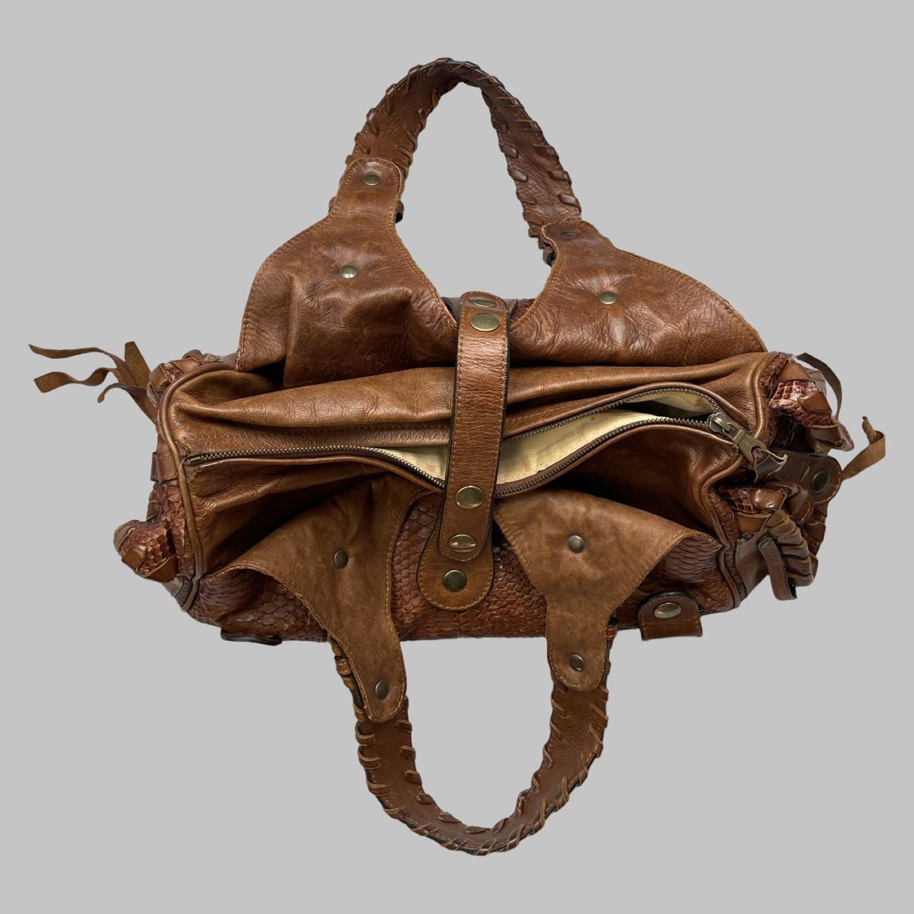 Chloé Python cognac brown Silverado bag F04.