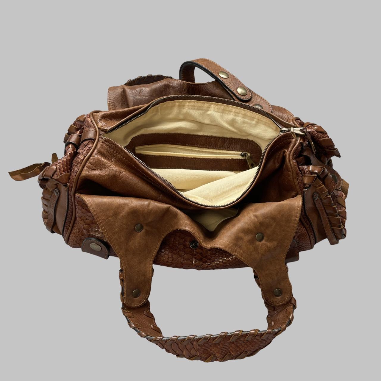 Chloé Python cognac brown Silverado bag F04.