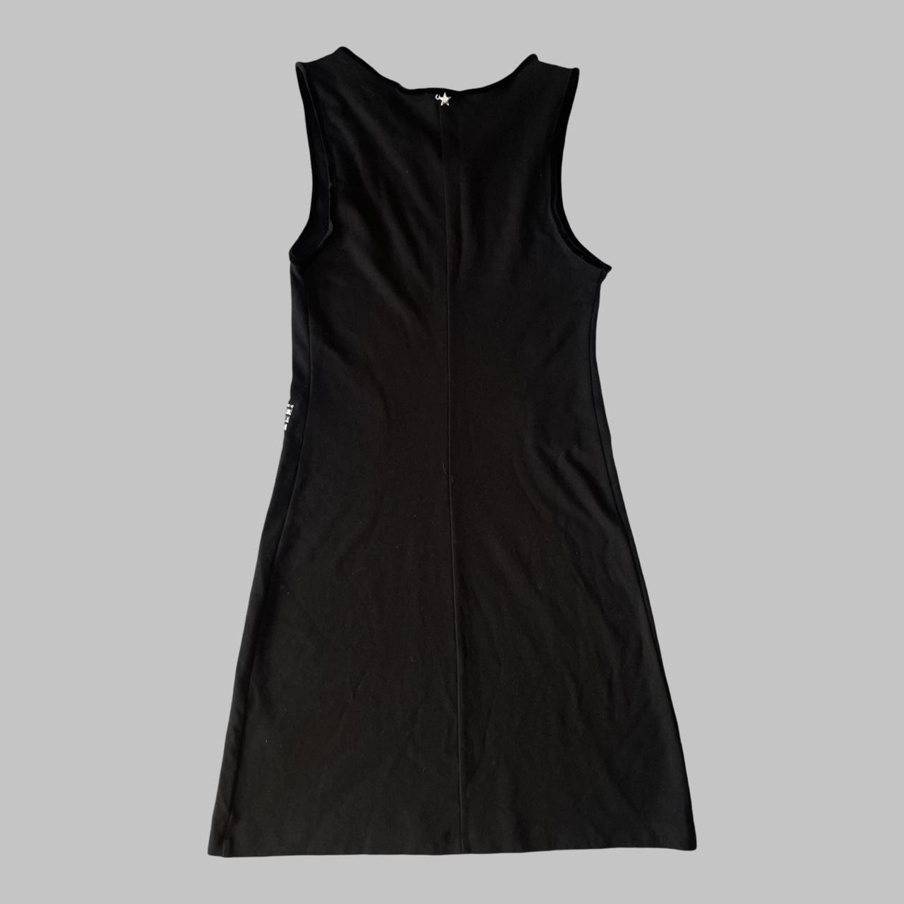 Black and silver mini dress with studded UK flag.