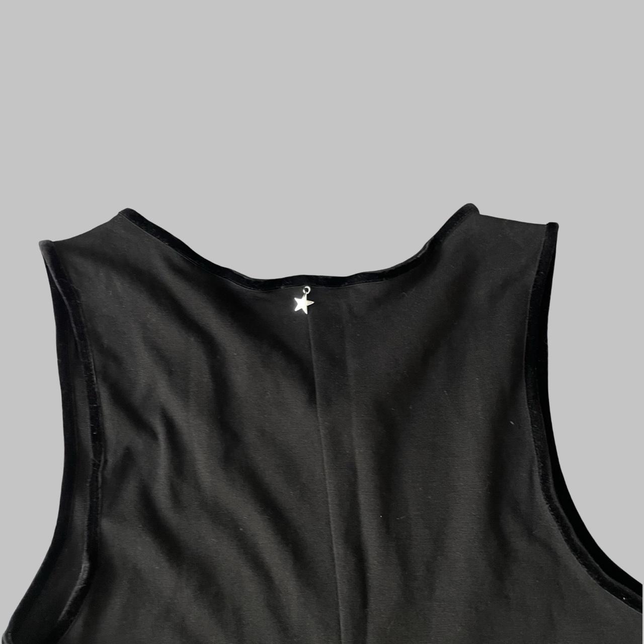 Black and silver mini dress with studded UK flag.