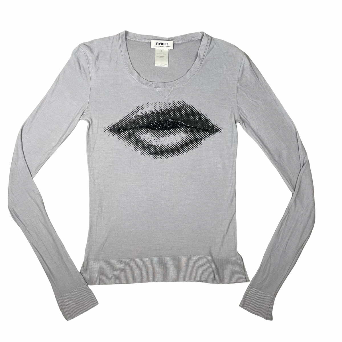 Grey top cashmere blend top from Sonia Rykiel.