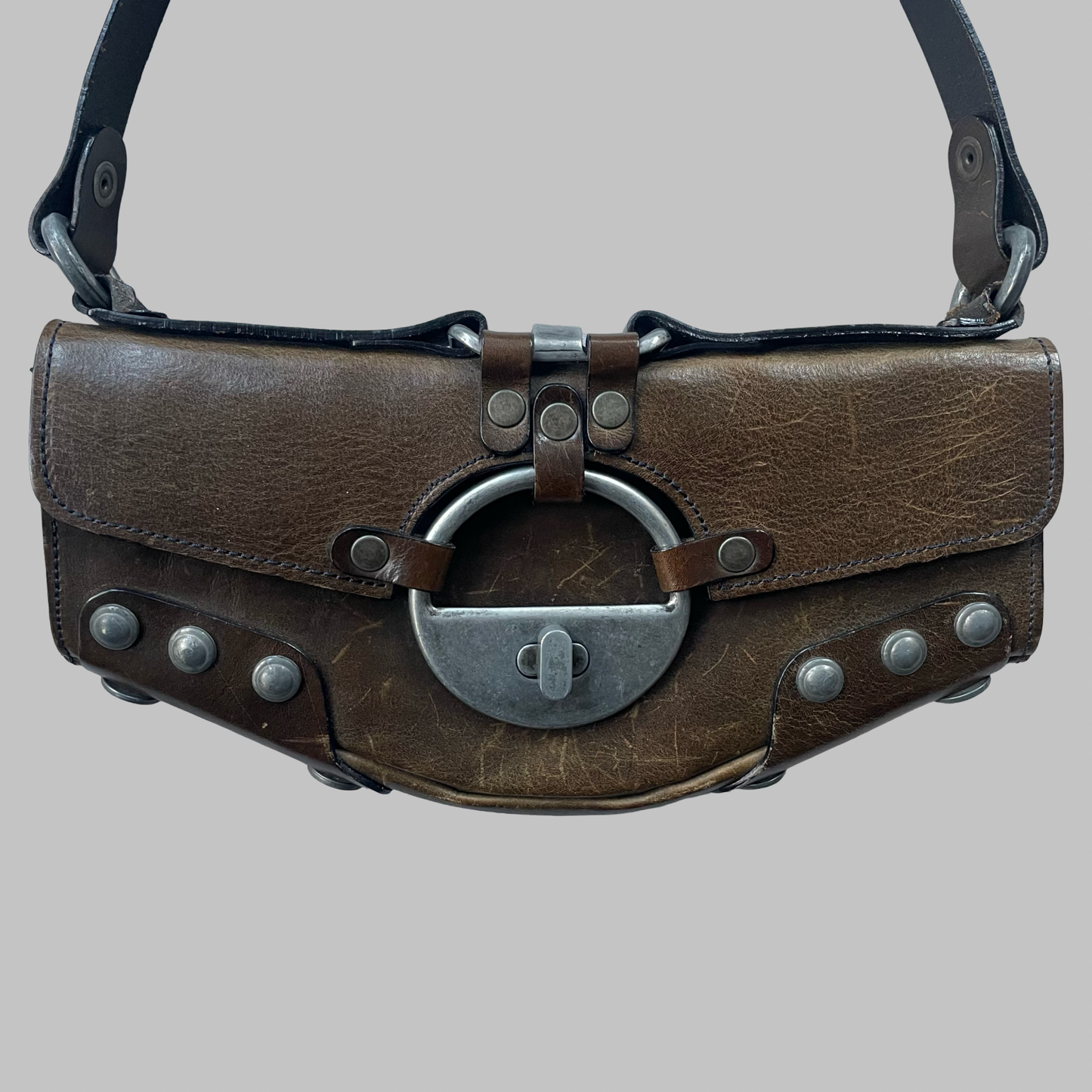 SOLD - Diesel medieval brown leather bag.