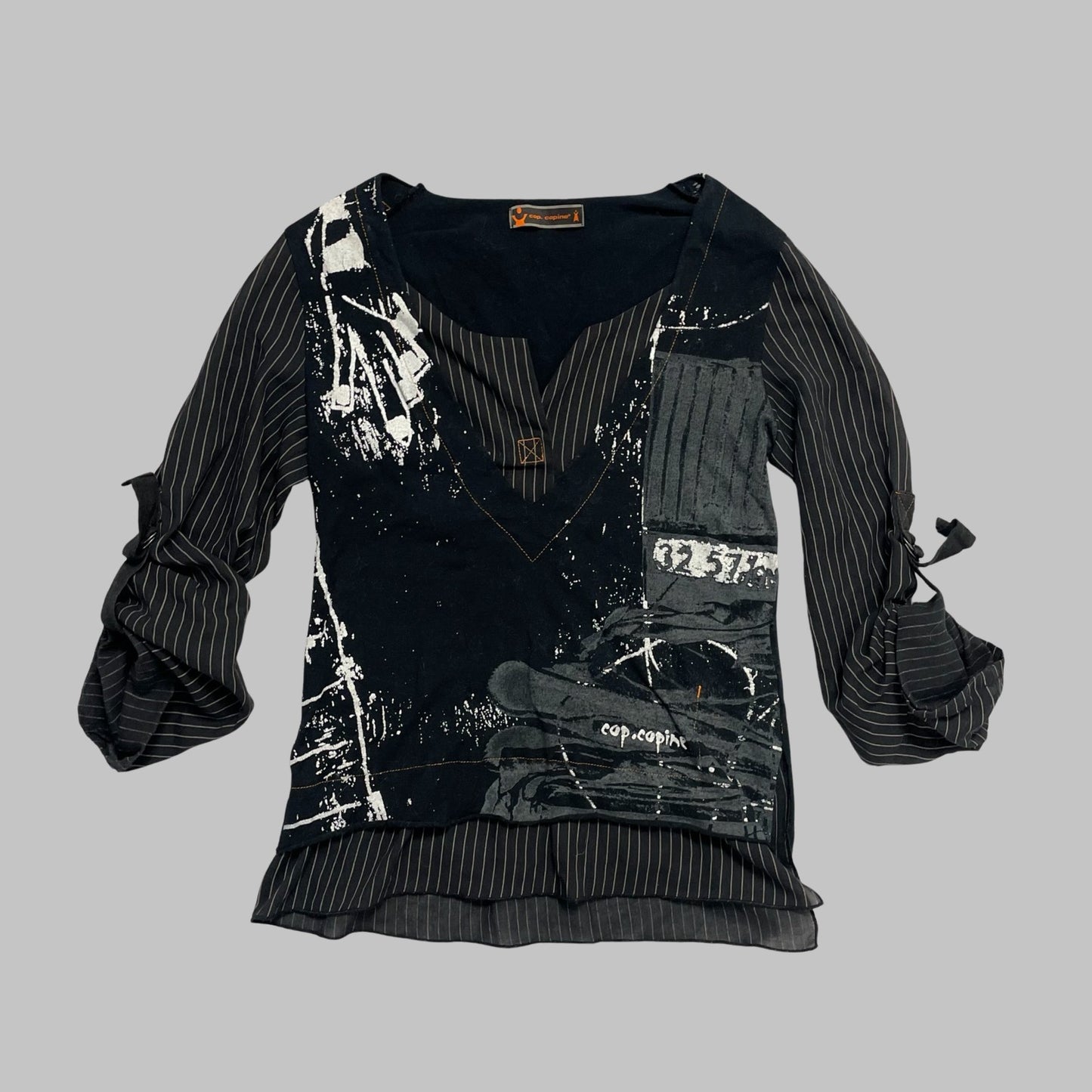 Cop copine black and white blouse / shirt