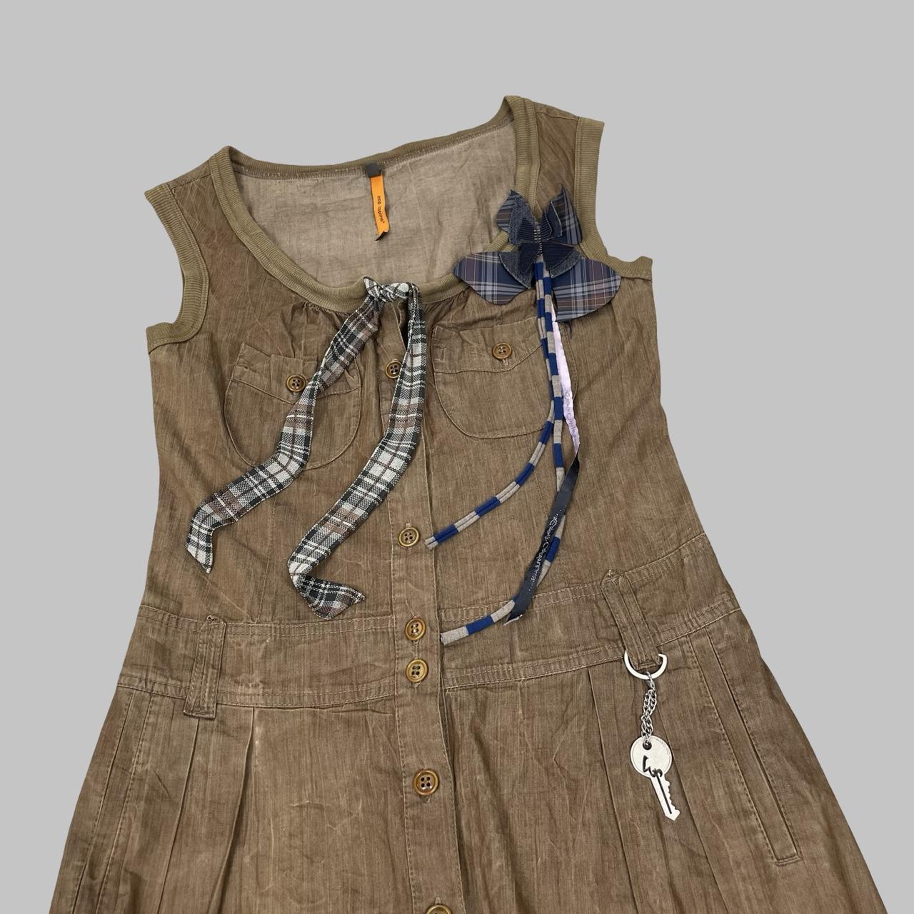 Cop Copine khaki / brown utility mini dress.