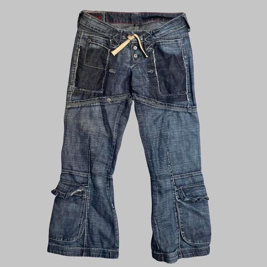 Marithé François Girbaud denim jeans capri pants.