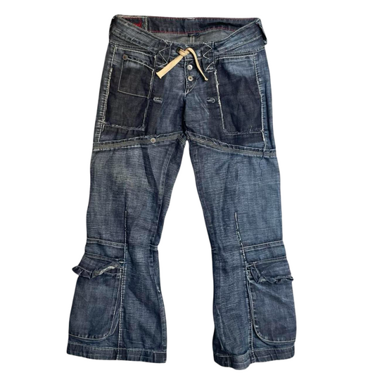 Marithé François Girbaud denim jeans capri pants.